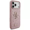GUESS Fixed Glitter Big 4G hoesje voor iPhone 18 Pro Max / 17 Pro Max - roze