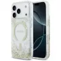 Guess Resin Bottom Glitter MagSafe-hoesje voor iPhone 18 Pro / 17 Pro, goud