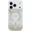 Guess Resin Bottom Glitter MagSafe-hoesje voor iPhone 18 Pro / 17 Pro, goud