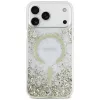 Guess Resin Bottom Glitter MagSafe-hoesje voor iPhone 18 Pro Max / 17 Pro Max, goud