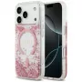 Guess Resin Bottom Glitter MagSafe-hoesje voor Apple iPhone 18 Pro / 17 Pro, roze