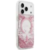 Guess Resin Bottom Glitter MagSafe-hoesje voor Apple iPhone 18 Pro / 17 Pro, roze