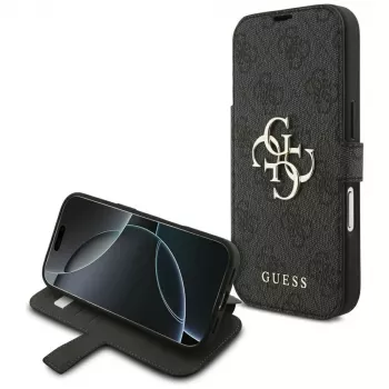 Guess Book 4G Metal Logo hoesje voor iPhone 18 Pro / 17 Pro - zwart