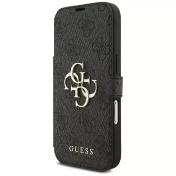 Guess Book 4G Metal Logo hoesje voor iPhone 18 Pro / 17 Pro - zwart
