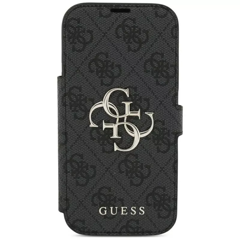 Guess Book 4G Metal Logo hoesje voor iPhone 18 Pro / 17 Pro - zwart