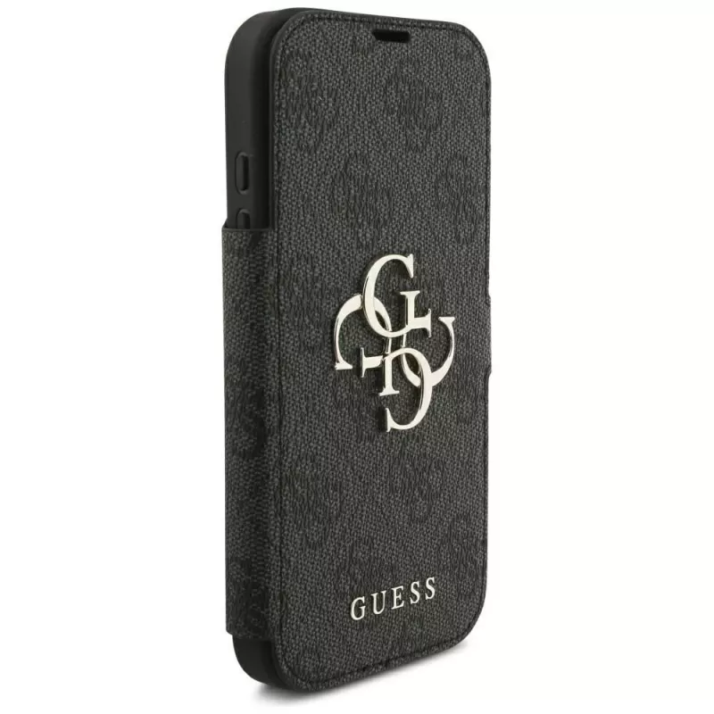 Guess Book 4G Metal Logo hoesje voor iPhone 18 Pro / 17 Pro - zwart