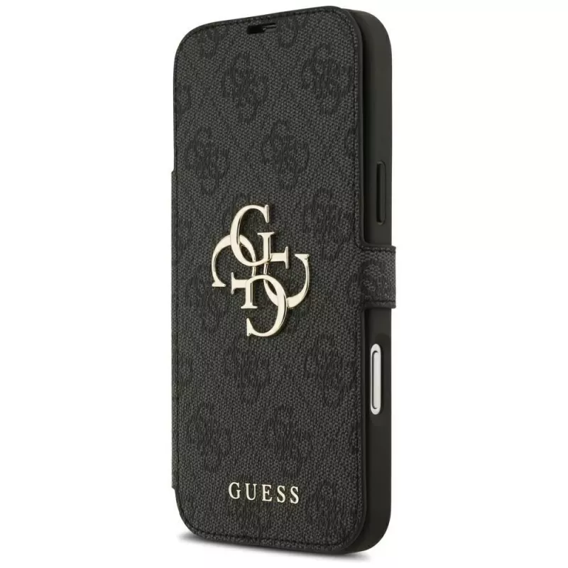 Guess Book 4G Metal Logo hoesje voor iPhone 18 Pro Max / 17 Pro Max, zwart