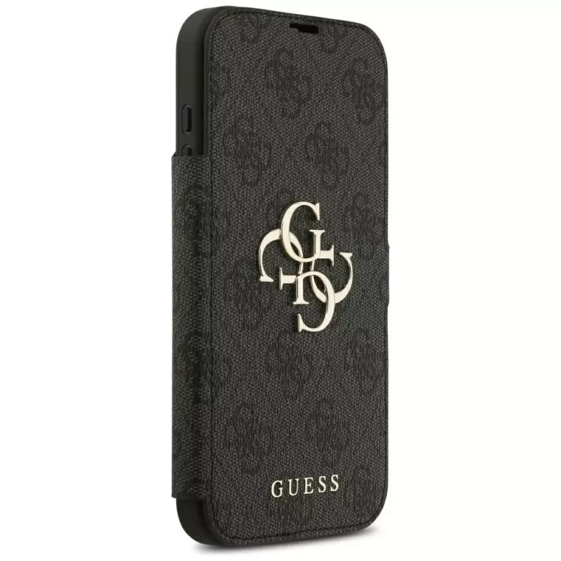 Guess Book 4G Metal Logo hoesje voor iPhone 18 Pro Max / 17 Pro Max, zwart