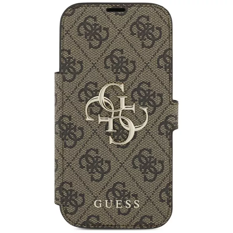Guess Book 4G Metal Logo hoesje voor Apple iPhone 18 Pro / 17 Pro – bruin