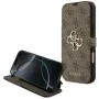 Guess Book 4G Metal Logo foliohoesje voor iPhone 18 Pro Max / 17 Pro Max - bruin