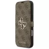 Guess Book 4G Metal Logo foliohoesje voor iPhone 18 Pro Max / 17 Pro Max - bruin
