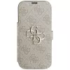 Guess Book 4G Metal Logo foliohoesje voor iPhone 16 Pro / 17 Pro - roze