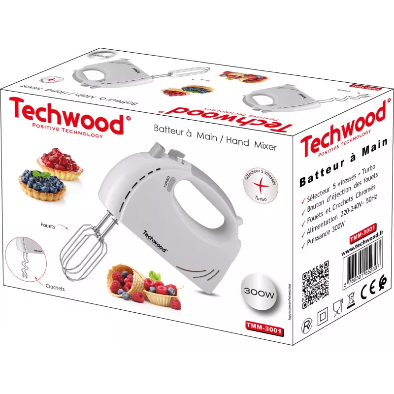 Techwood TMM-3001 300 W handmixer (TMM-3001)