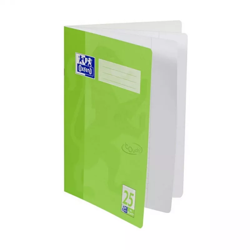 Oxford Touch oefenschrift A4 16 blad gelinieerd met kantlijn, groen