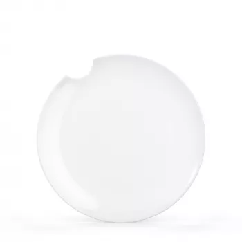 FIFTYEIGHT 2 eetborden met afgebeten rand 28 cm wit