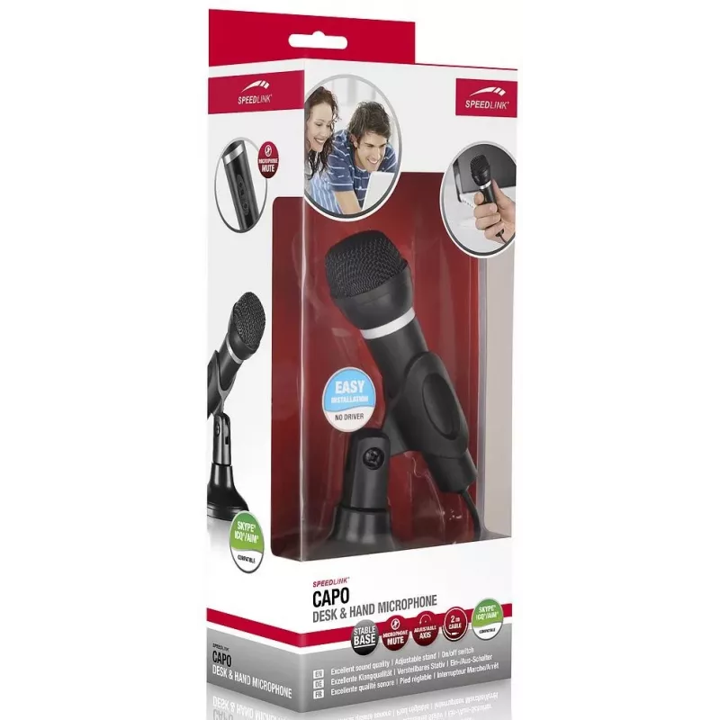 Speedlink Capo Desk & Hand computermicrofoon, zwart (SL-8703-BK)