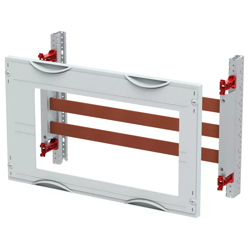 Striebel & John MBR202 verzamelrail-module-bouwset 60mm voor 3-/4-polige systemen, 690V AC, IP20, lichtgrijs