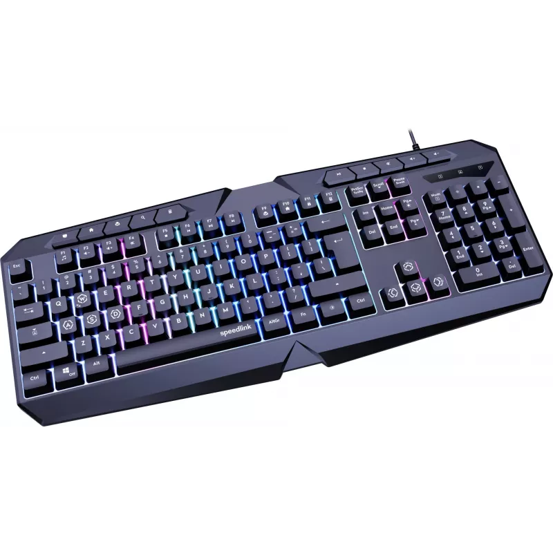 Speedlink Ludicium RGB Rainbow toetsenbord, US-indeling (SL-670004-BK-US)