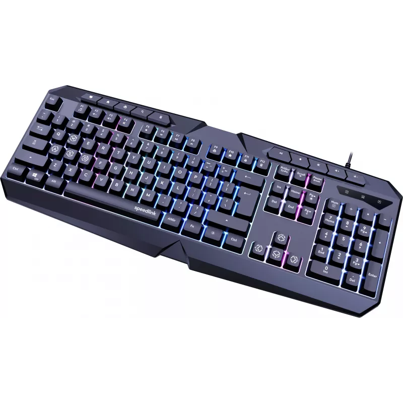 Speedlink Ludicium RGB Rainbow toetsenbord, US-indeling (SL-670004-BK-US)