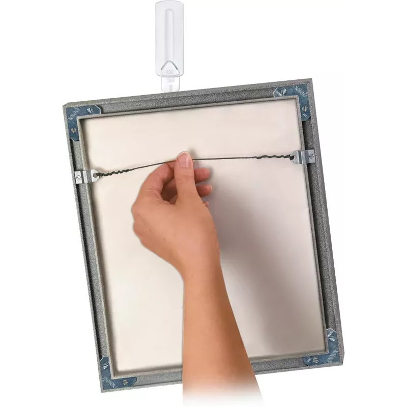 3M Command ophanghaak voor lijsten met draadophanging, 1 haak + 2 strips, wit (7100337033)