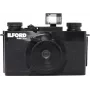 ILFORD PIXIE 35mm point & shoot filmcamera - zilver/zwart, ingebouwde flitser, autofocus