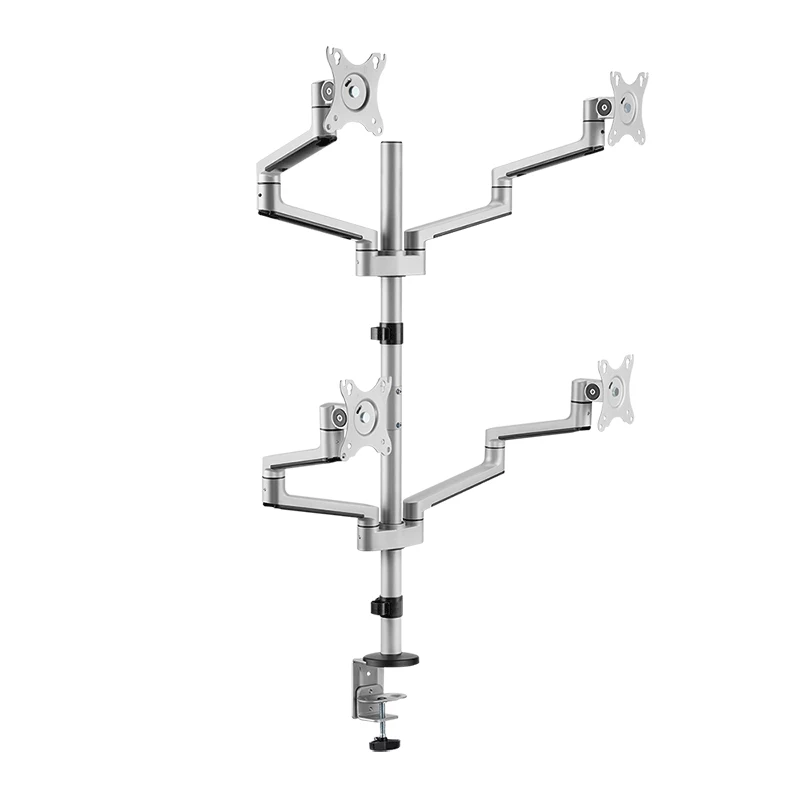 Logilink quad-monitorhouder, 17-32 inch, aluminium, zilver