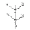 Logilink quad-monitorhouder, 17-32 inch, aluminium, zilver