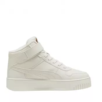 Puma Carina Street Mid WTR dames winterized sneaker, crème wit, EU 38