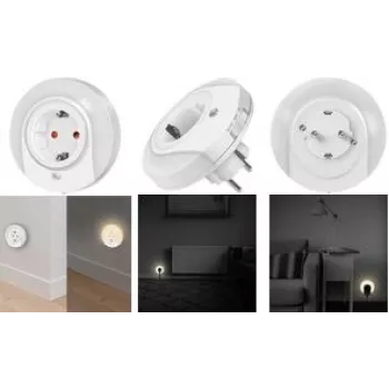 LogiLink LED-nachtlamp stopcontact met schemersensor en 1x CEE 7/3 (LED012)