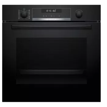 BOSCH Serie 6 inbouwoven met AirFry, 71L, pyrolyse zelfreiniging, zwart (HBG578EB3)
