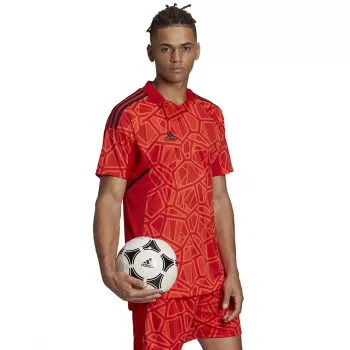 ADIDAS heren Condivo 22 keeperstruitje korte mouw rood H21238