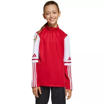 adidas Squadra 25 trainingsshirt kinderen lange mouw kwartrits rood JD3026 116cm