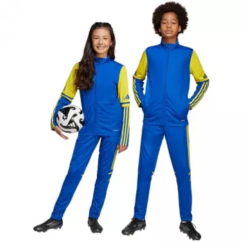 adidas Squadra 25 trainingsbroek voor kinderen - blauw/geel - maat 152 cm (JP3154)