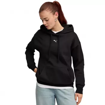 Puma dames ESS Centered Cat Logo Relaxed hoodie, zwart, maat L