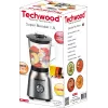 Techwood TBLI-1250 tafelblender 1200 W 1,5 L glazen kan zwart/zilver