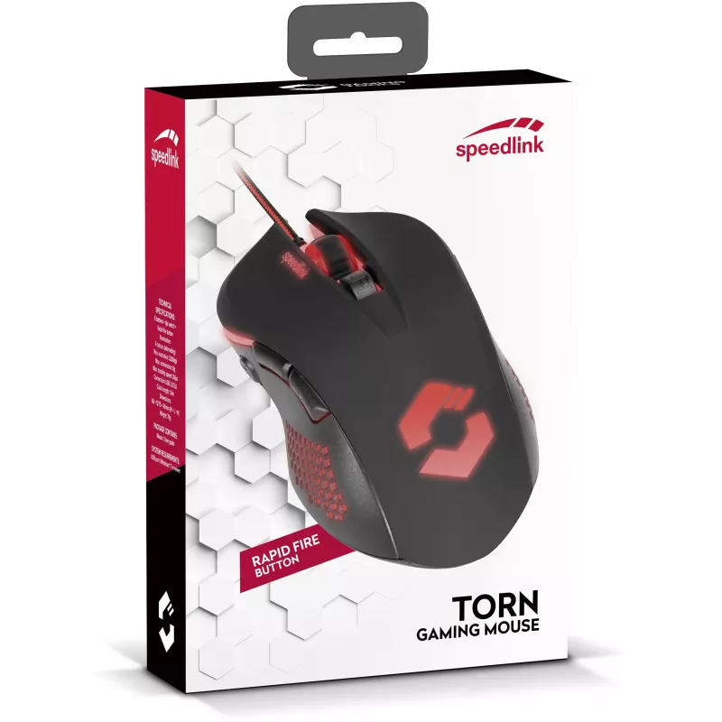 Speedlink Torn gamingmuis, zwart (SL-680008-BKBK)