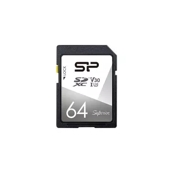 Silicon Power 64GB SDXC UHS-I U3 V30 geheugenkaart - 100 MB/s lezen, 80 MB/s schrijven, 4K-video