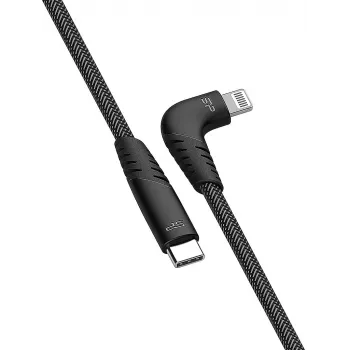 Silicon Power Boost Link Nylon LK50CL USB-C-naar-Lightning-kabel, 1 m, grijs