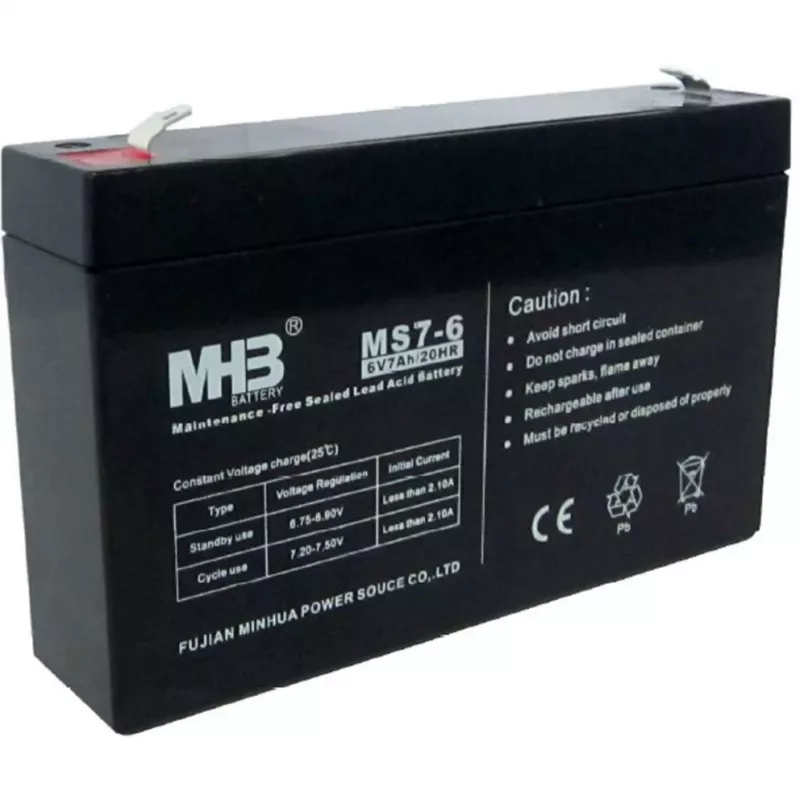 PowerWalker MHB MS7-6 12V 7Ah VRLA-batterij voor UPS-systemen