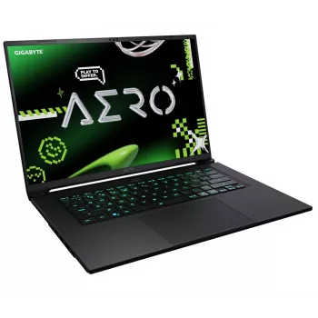 GIGABYTE AERO X16 4PHN4EEC64DH 16 inch UHD+ OLED-laptop, AMD Ryzen 9 AI 465, 16GB DDR5, 1TB NVMe SSD, NVIDIA GeForce RTX 5070, Windows 11 Home, zwart