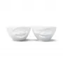 FIFTYEIGHT PRODUCTS schaalset 200ml - lachend & knipogend, wit (2-delig)