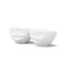 FIFTYEIGHT PRODUCTS schaalset 200ml - lachend & knipogend, wit (2-delig)