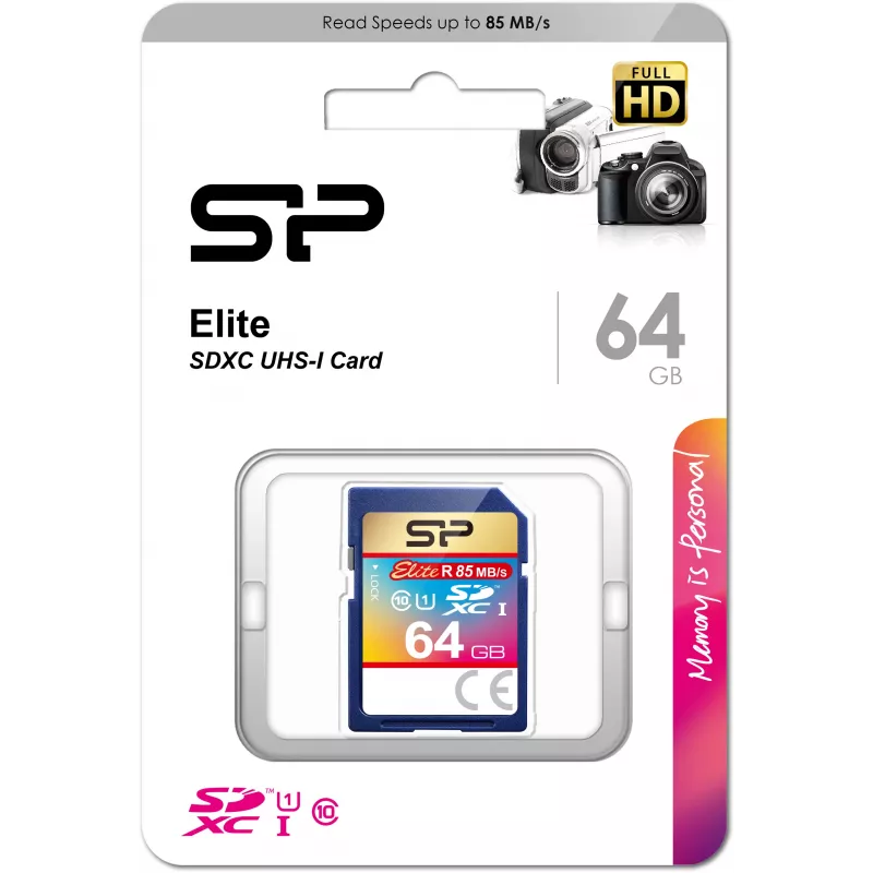 Silicon Power 64GB SDXC UHS-I U1 V10 geheugenkaart