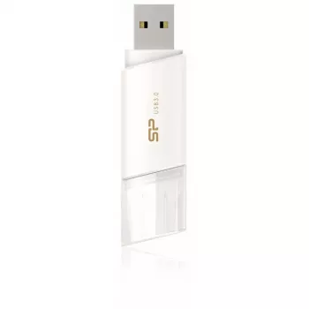 Silicon Power Blaze B06 32GB USB 3.2 Gen 1 flashdrive, intrekbaar, wit
