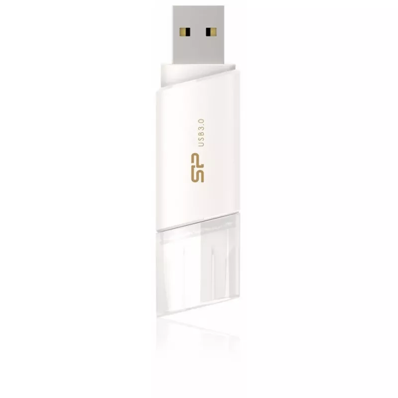 Silicon Power Blaze B06 32GB USB 3.2 Gen 1 flashdrive, intrekbaar, wit