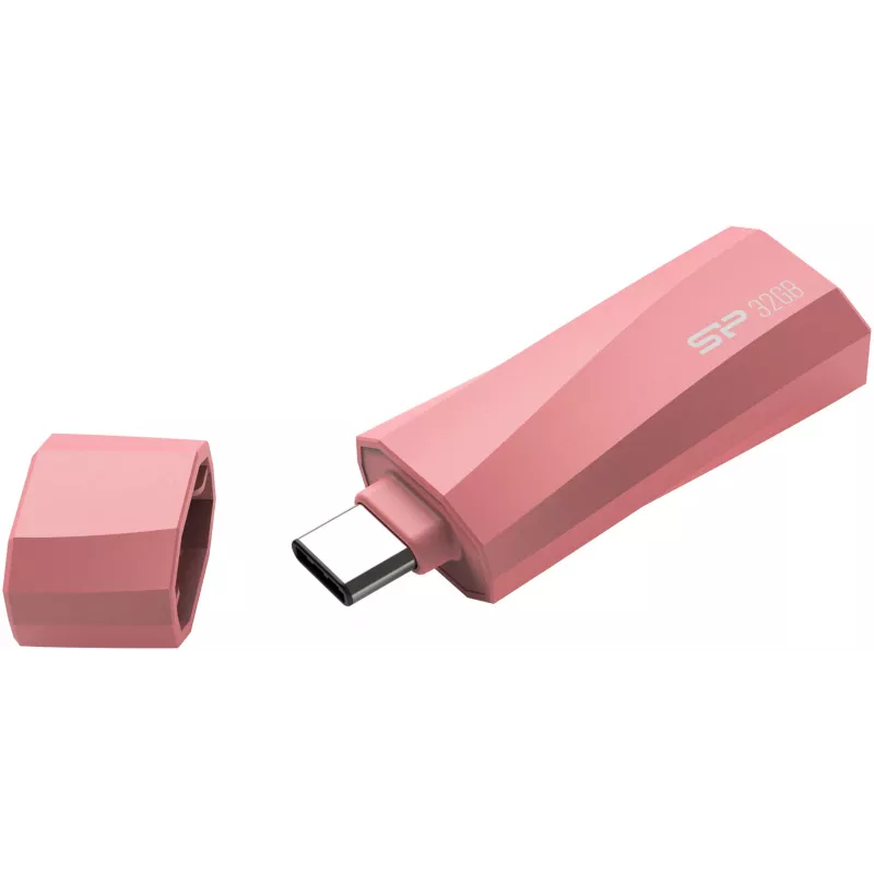 Silicon Power SP032GBUC3C07V1P 32GB USB-C flashdrive roze zonder dop