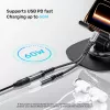 UNITEK USB-C naar 3,5 mm audio-adapter met PD