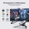 UNITEK DisplayPort naar HDMI 2.1 adapter 8K@60Hz HDR 48Gbps 15cm