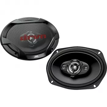 JVC CS-DR6942 6x9 inch 4-weg coaxiaalspreker voor auto's, 500W piekvermogen, carbon-mica woofer, PEI-dometweeter, paar