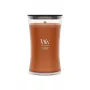 WoodWick Saffron Smoke grote zandloper-glaskaars 609,5g